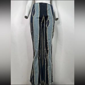 the sickest vintage Moschino patchwork jeans SUPER RARE FIND<3